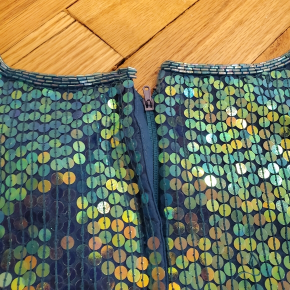 Vintage Papell Mermaid Silk Sequin Top - Picture 6 of 10